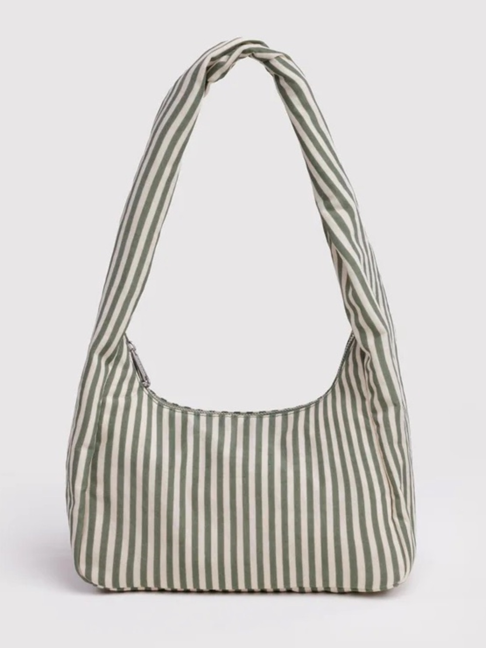 BAGGU Small Nylon Meringue Bag Sage Stripe NEW WITH TAGS NWT